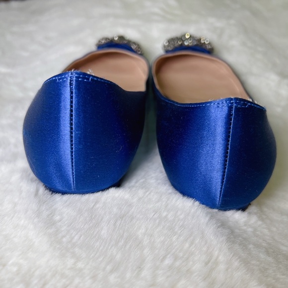 ❤️SOLD❤️Manolo Blahnik hangisi flats royal blue 35.5 - Picture 4 of 10